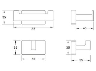 Крючок для ванной комнаты двойной Shevanik SG5621G золотой сатин
